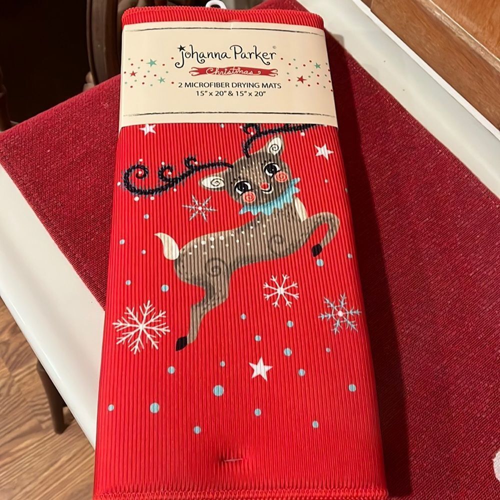 NWT Johanna Parker Christmas drying mats